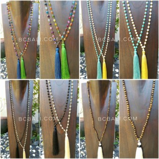 full agate beads ceramic necklace tassels best seller wholesale free shipping